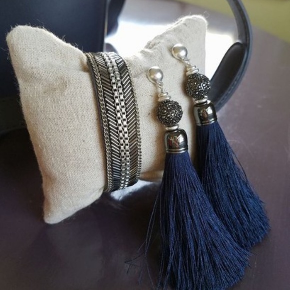 :: Stella & Dot⚔️SILVER Carter Bracelet - Picture 5 of 6